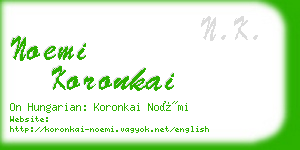 noemi koronkai business card